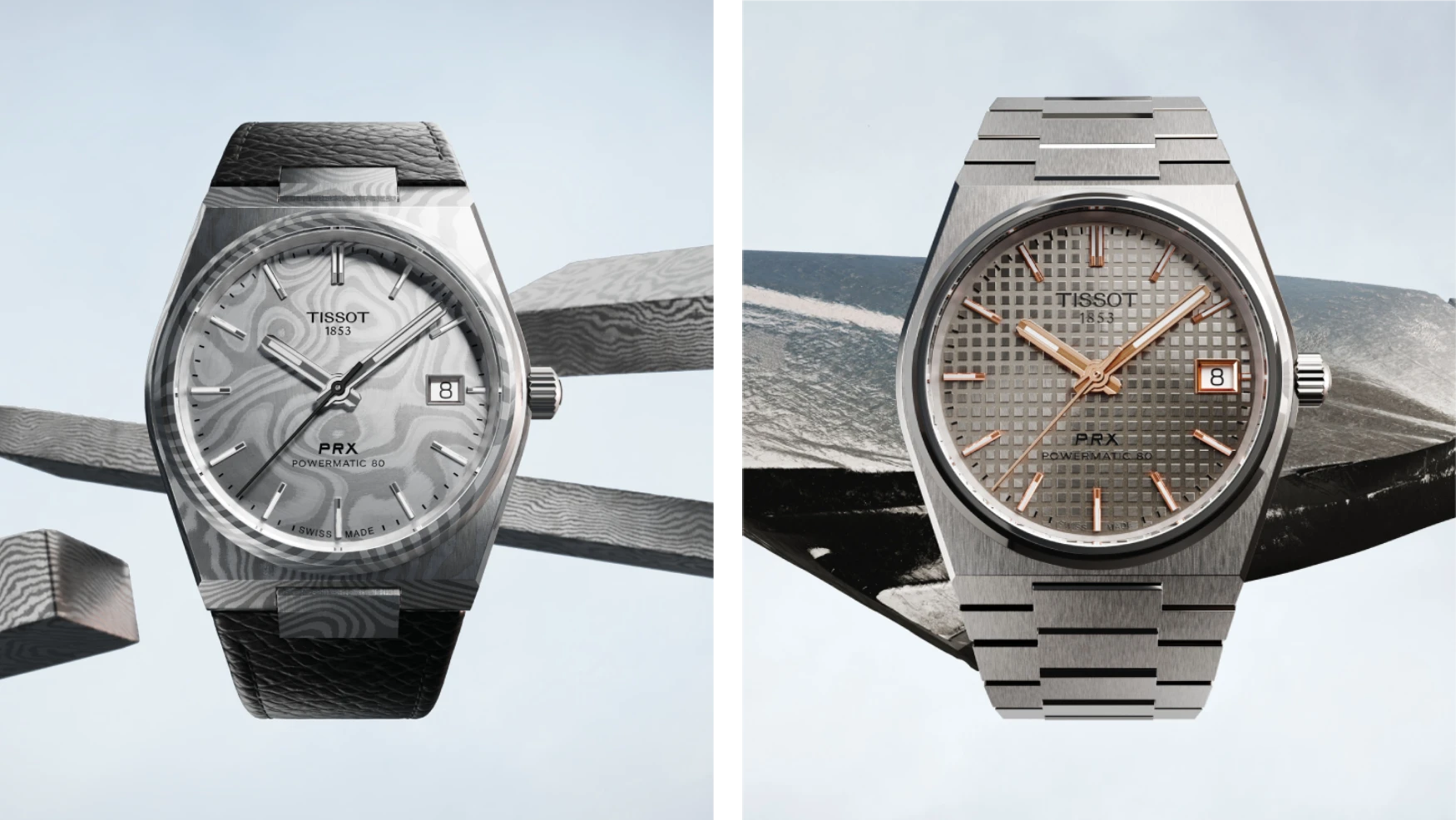 Tissot PRX Titanium & Damascus Steel