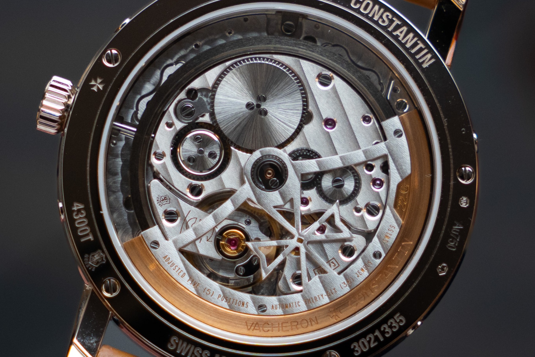 Vacheron Constantin Traditionnelle Perpetual Calendar Ultra Thin caseback closeup