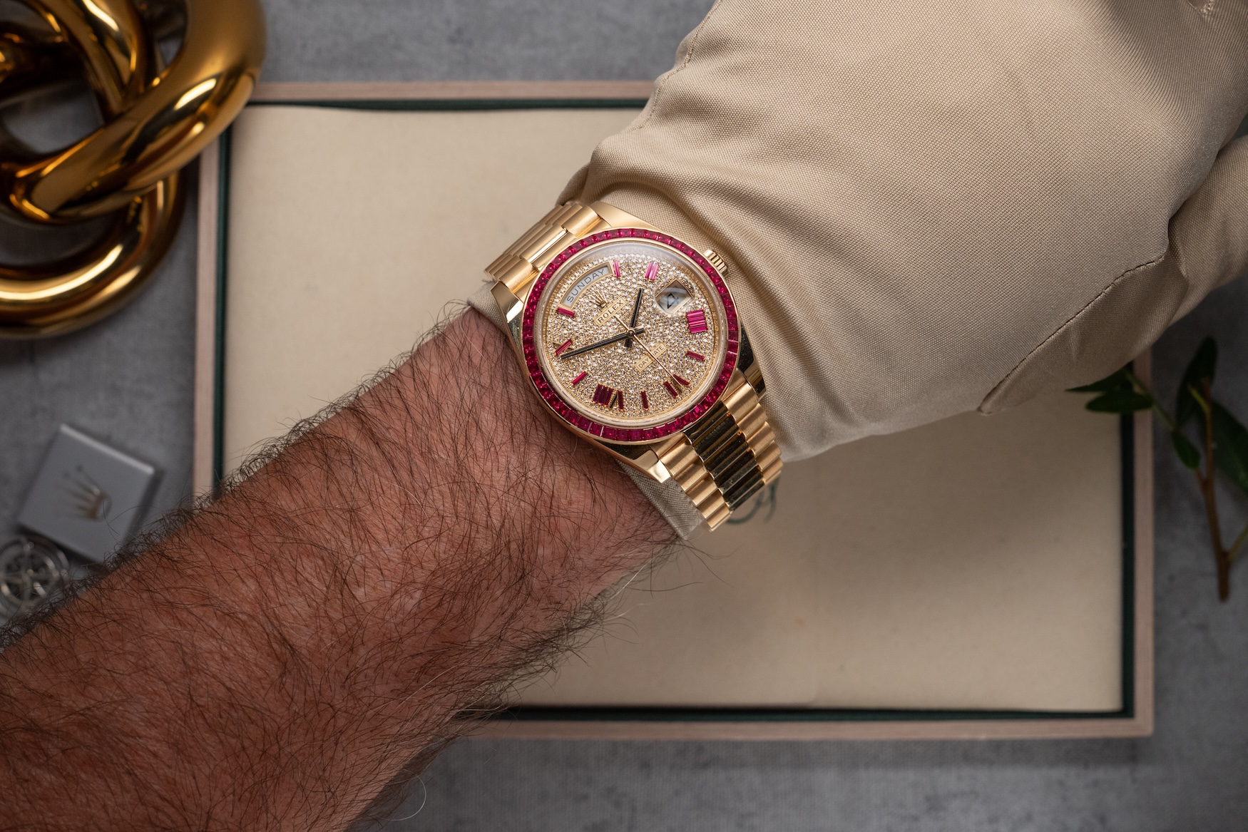 رولكس Day Date مخزون مملوك مسبقًا معتمد في دبي 23