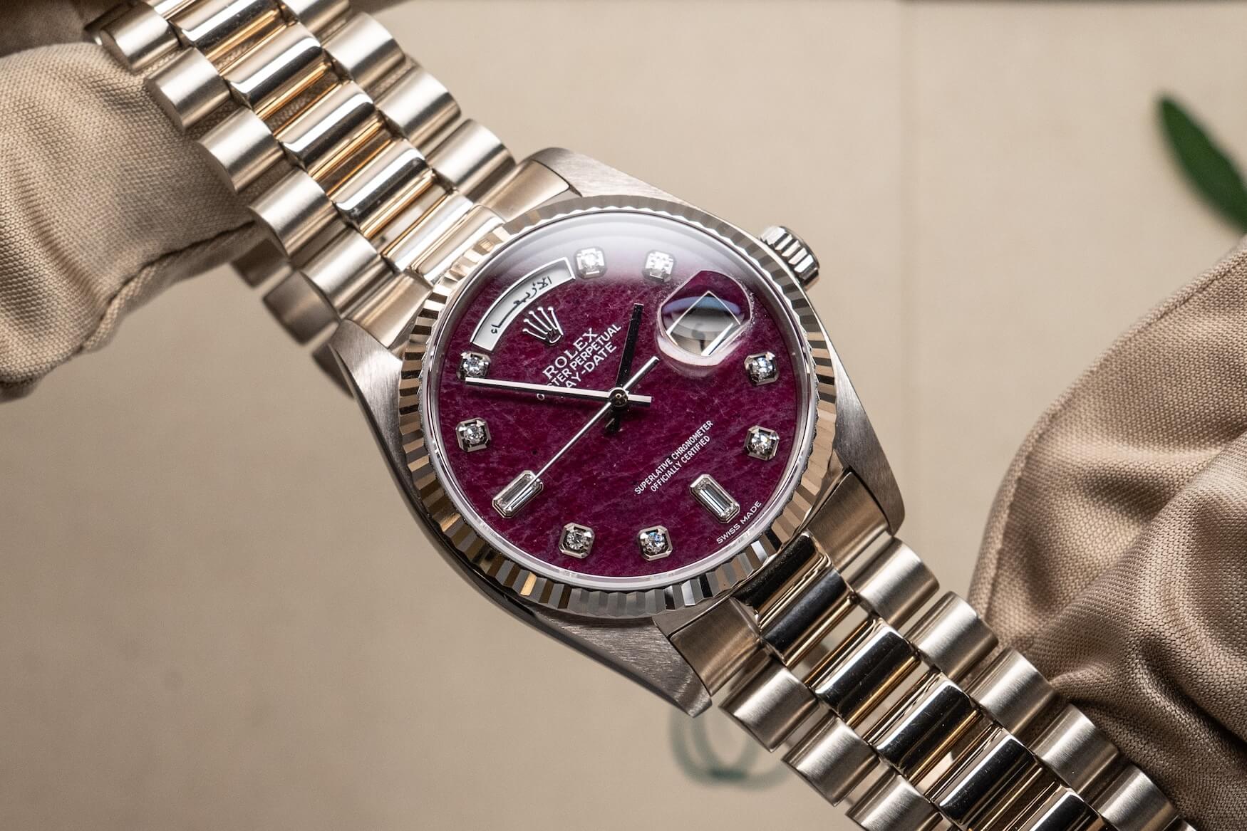 رولكس Day Date مخزون مملوك مسبقًا معتمد في دبي 26