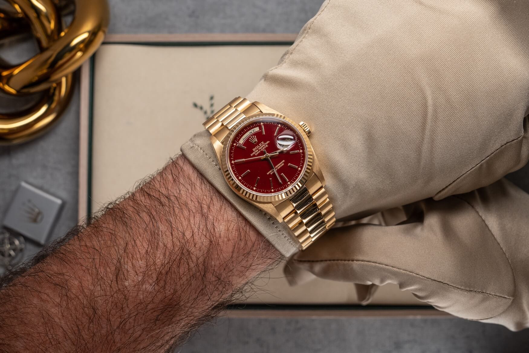 رولكس Day Date مخزون مملوك مسبقًا معتمد في دبي 5