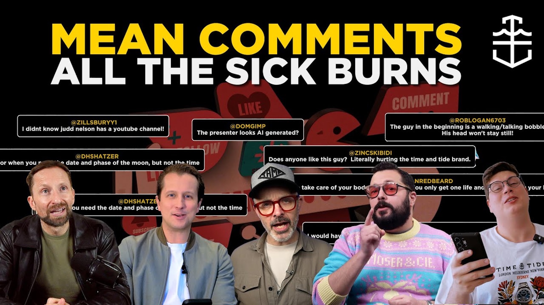 “Mean Tweets” Time+Tide Edition: Reacting to our most savage comments
