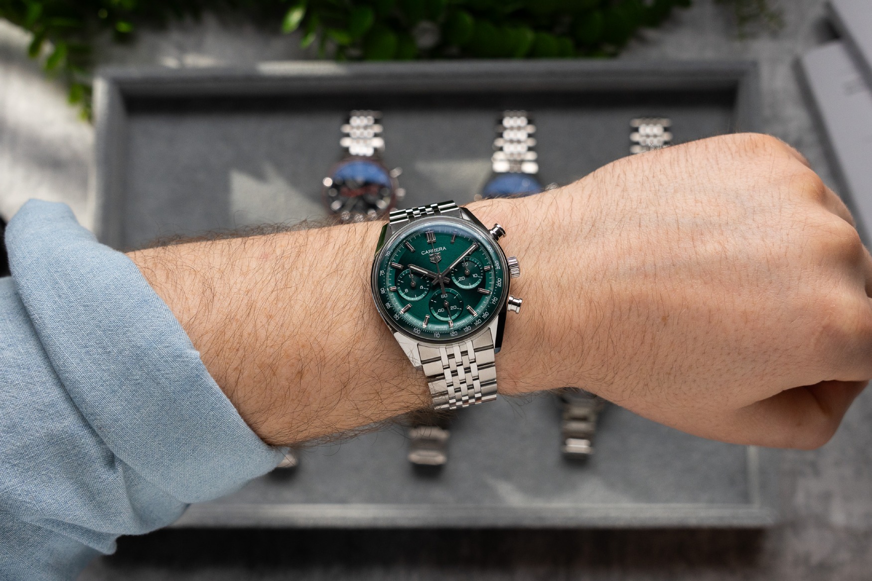 TAG Heuer Carrera Chronograph Glassbox 41mm on wrist