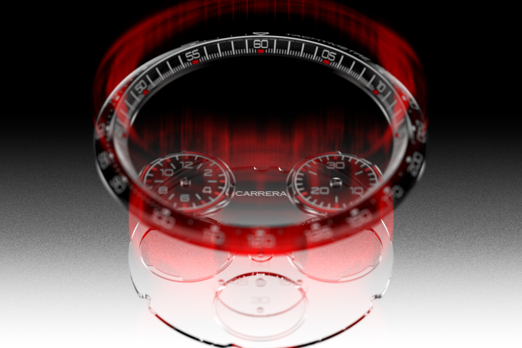 TAG Heuer Carrera Split Seconds dial exploded view