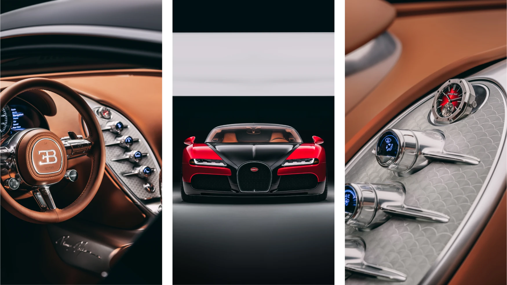 هذه هي سيارة Bugatti الوحيدة التي تستحق الحصول على ساعة لوحة القيادة Royal Oak Flying Tourbillon