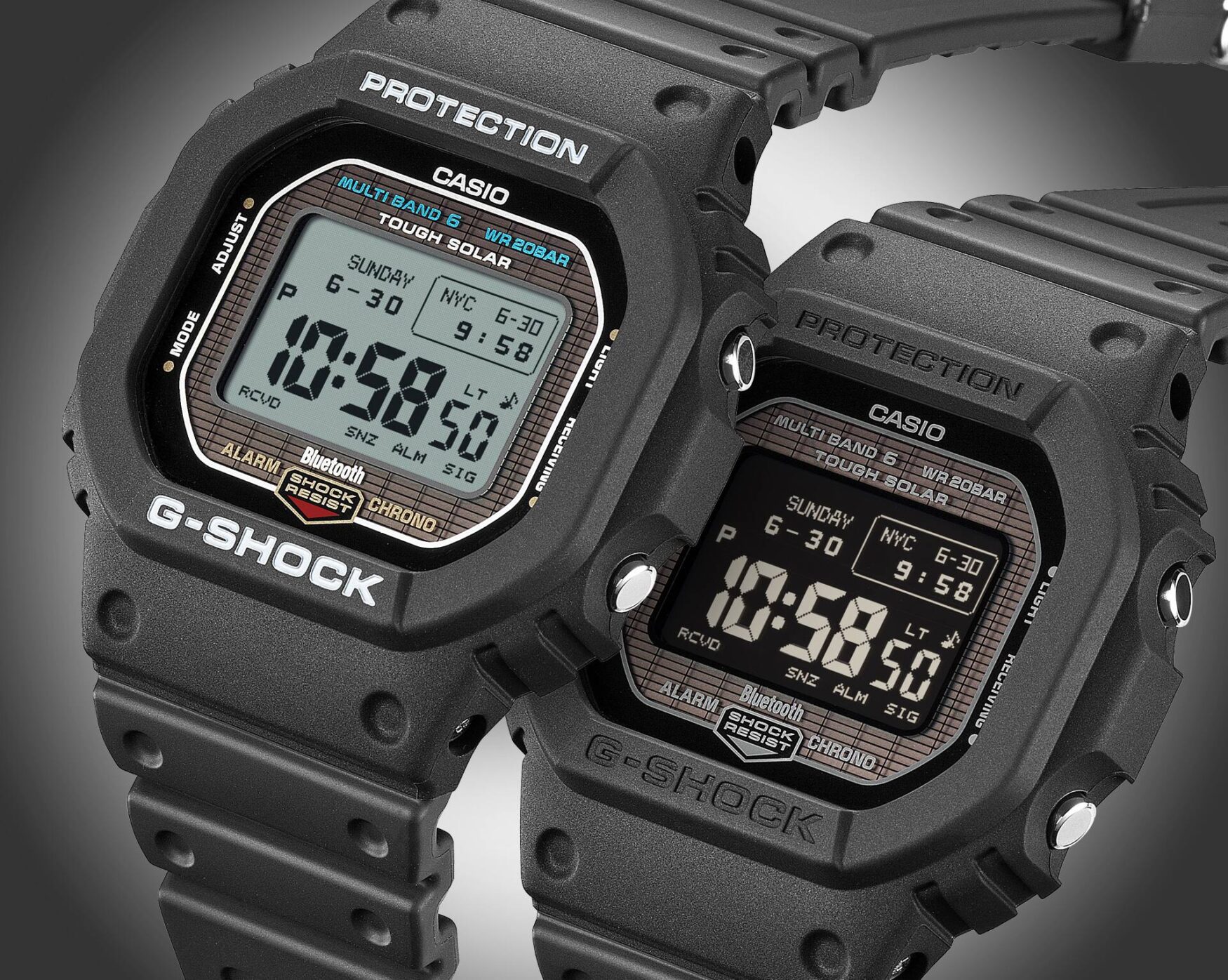casio g shock square mip displays