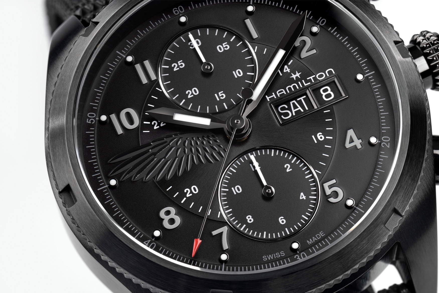 Cadran chrono de champ kaki maléfique résident de Hamilton