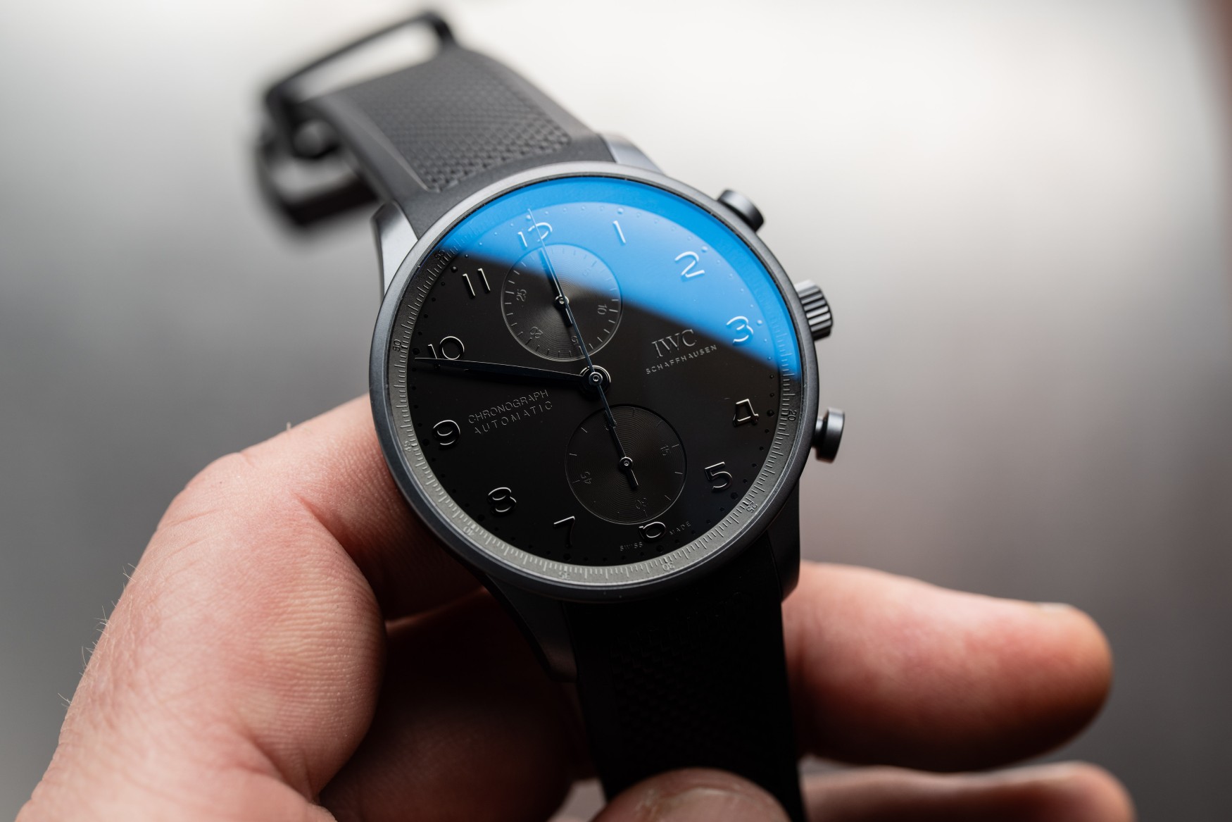iwc portugieser chronograph ceratanium dial 2