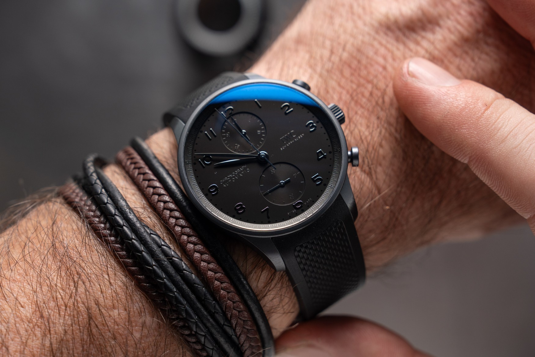 iwc portugieser chronograph ceratanium wrist
