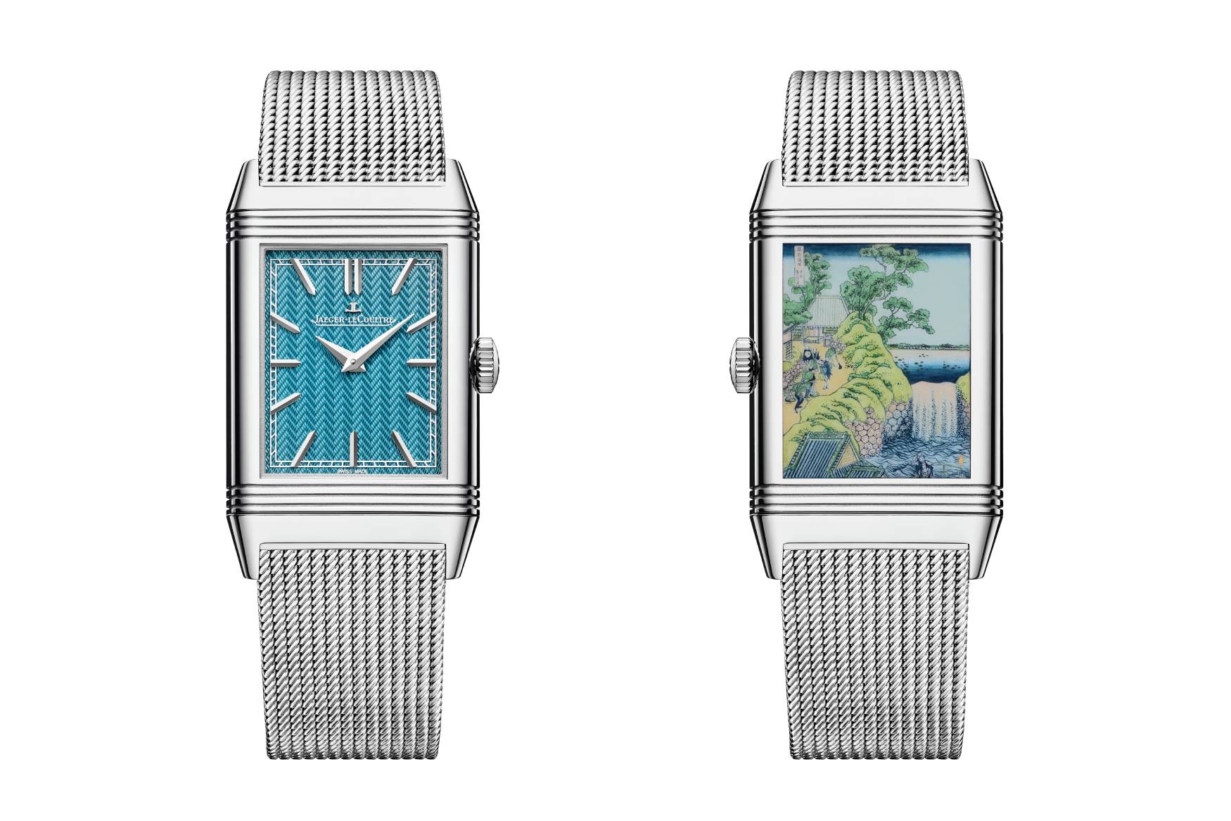 JLC Reverso The Falls at Aoigaoka in the Eastern Capital front and back with bracelet