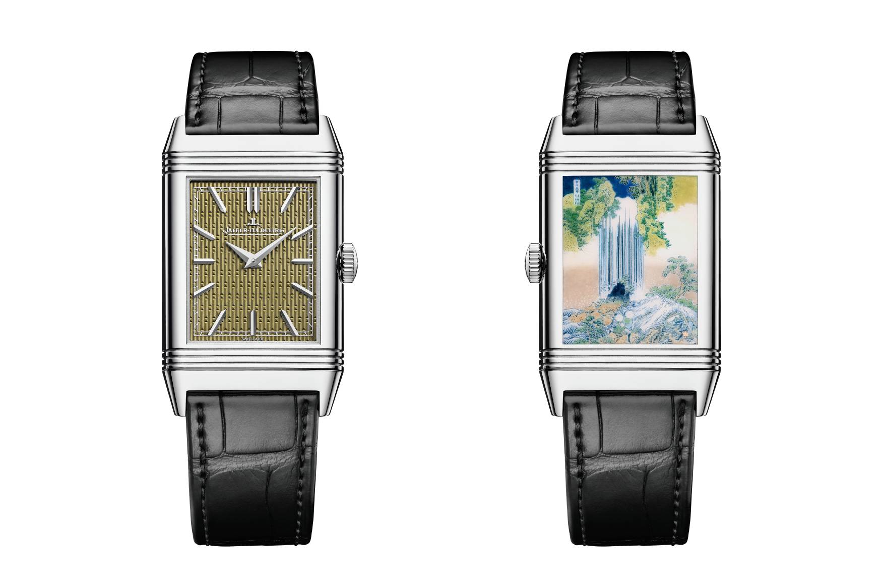 JLC Reverso Yōrō Waterfall in Mino Province front and back