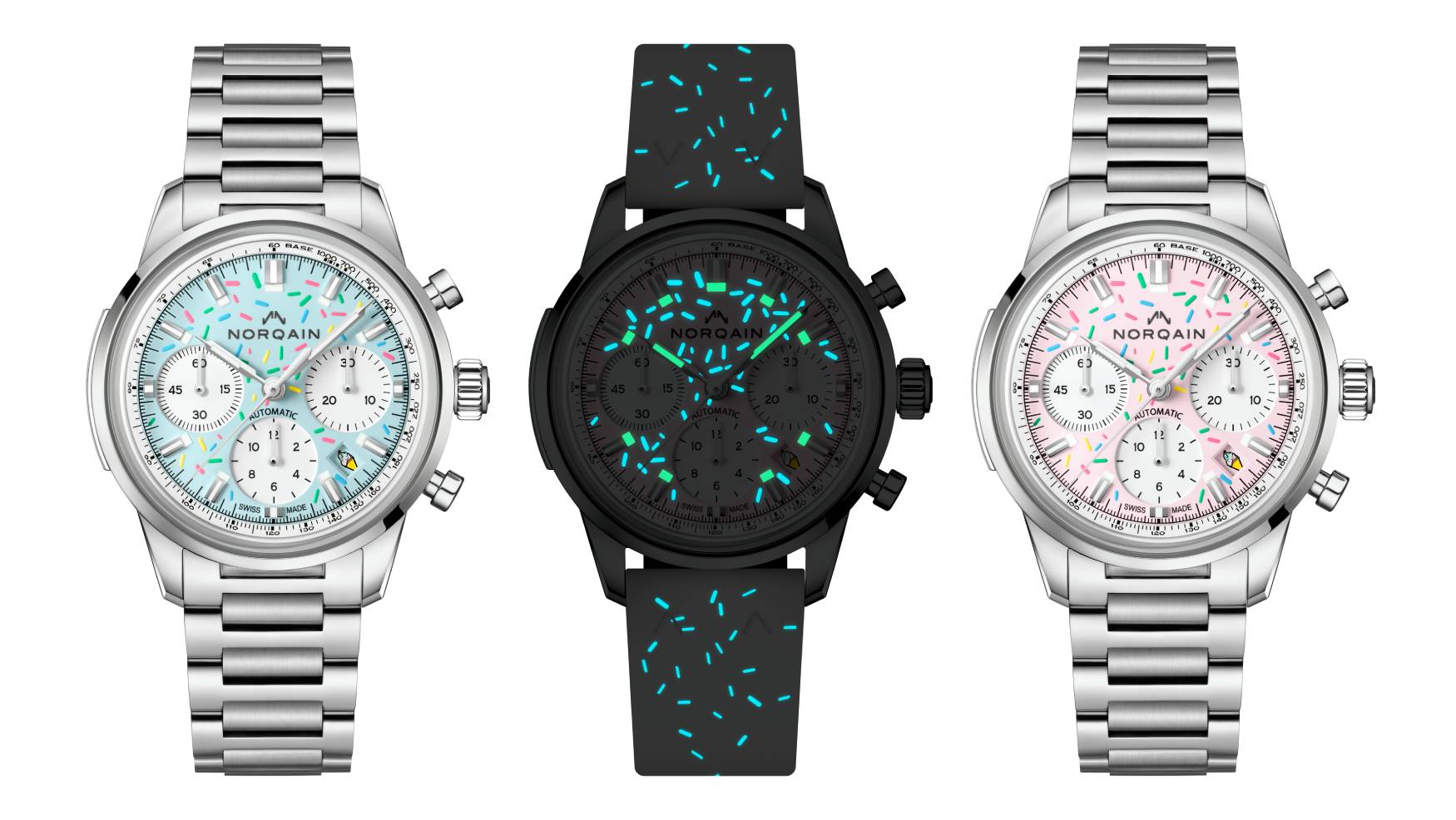 Norqain adds a finishing touch with new Freedom Chrono 60 Enjoy Life “Sprinkles” models