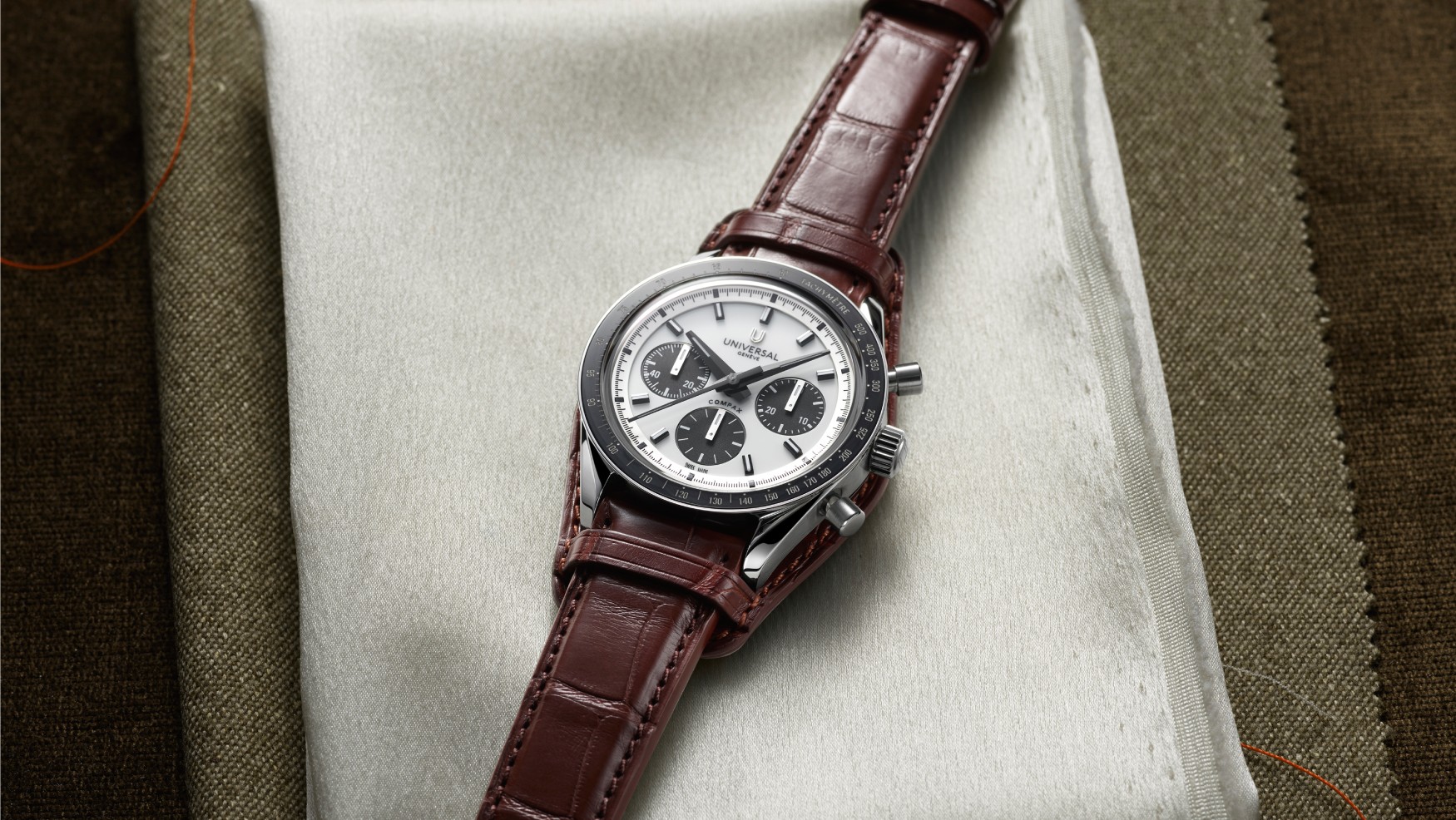 Nina is back in spirit with the revived Universal Genève Compax collection, complete with a micro-rotor movement