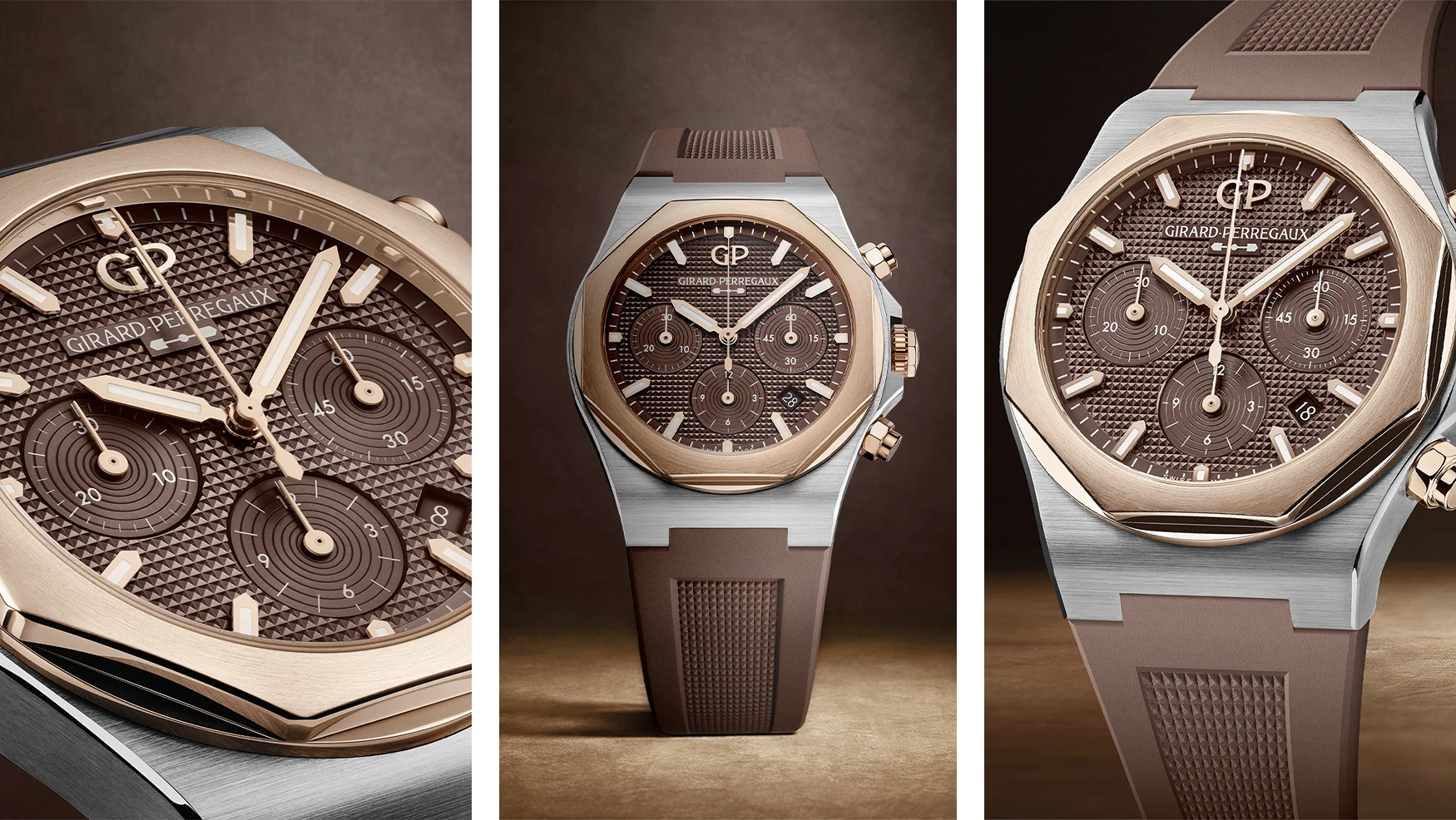 Girard-Perregaux channels the 1970s with a new two-tone, chocolate dialled Laureato Chronograph 42mm