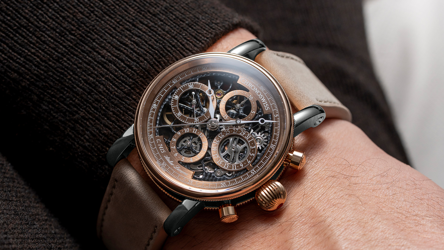 Chronoswiss brings the warmth of the desert to its latest skeletonised chronograph with the Opus Dakar Sundown