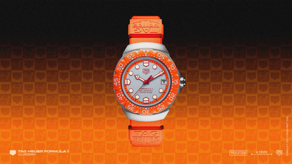 The TAG Heuer Formula 1 Solargraph Zandvoort F1 editions celebrate the Dutch Grand Prix’s final lap in a blaze of orange