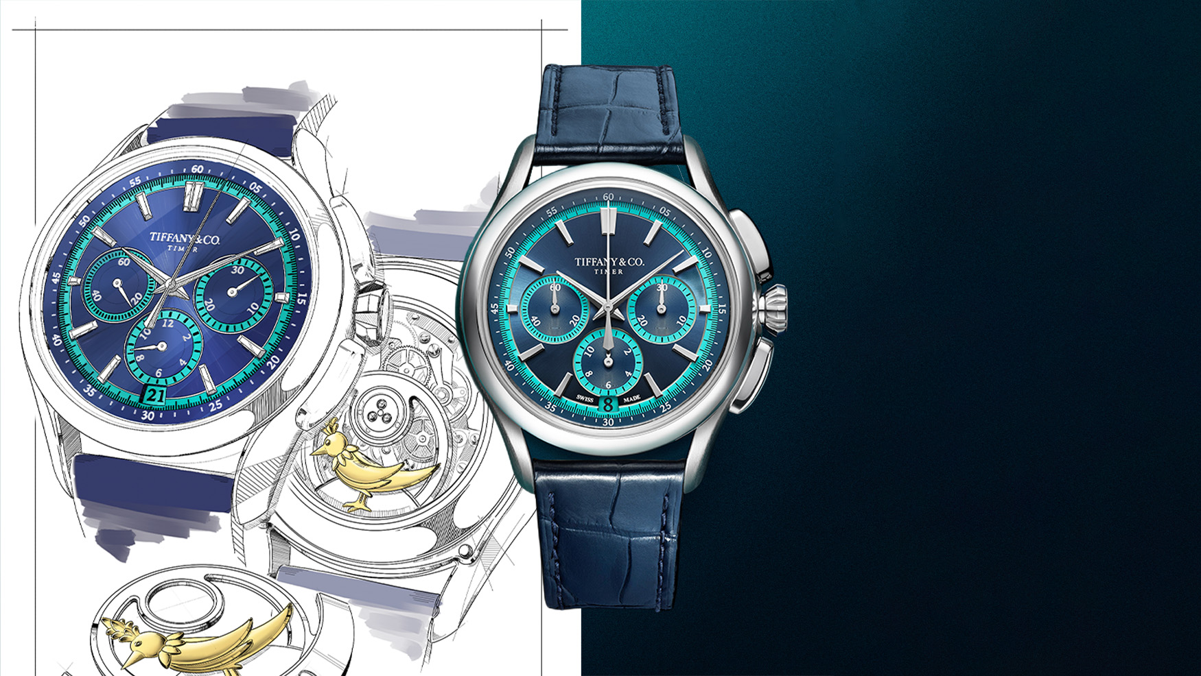 The new 100‑piece Tiffany & Co. Timer with a custom Zenith El Primero movement in a titanium‑platinum case