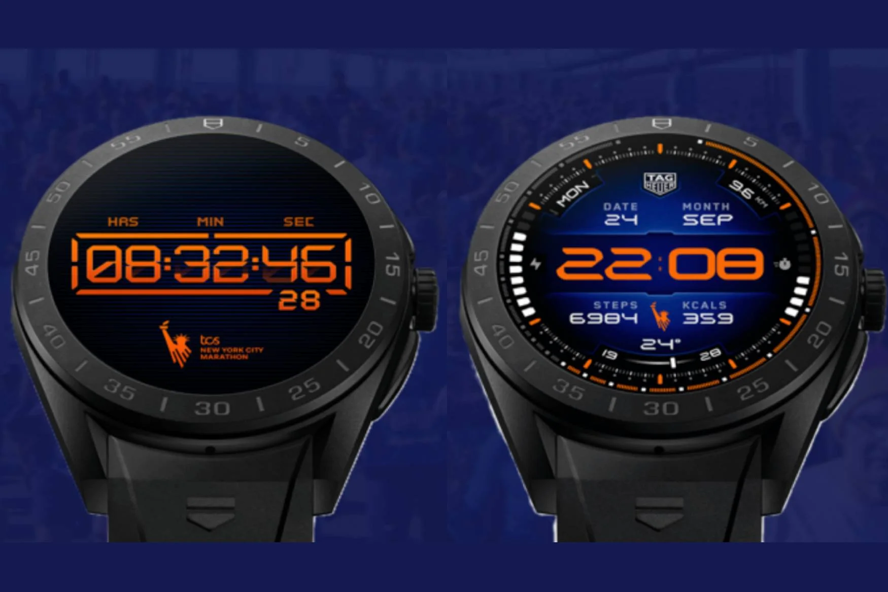 TAG Heuer connected e5 NYRR faces