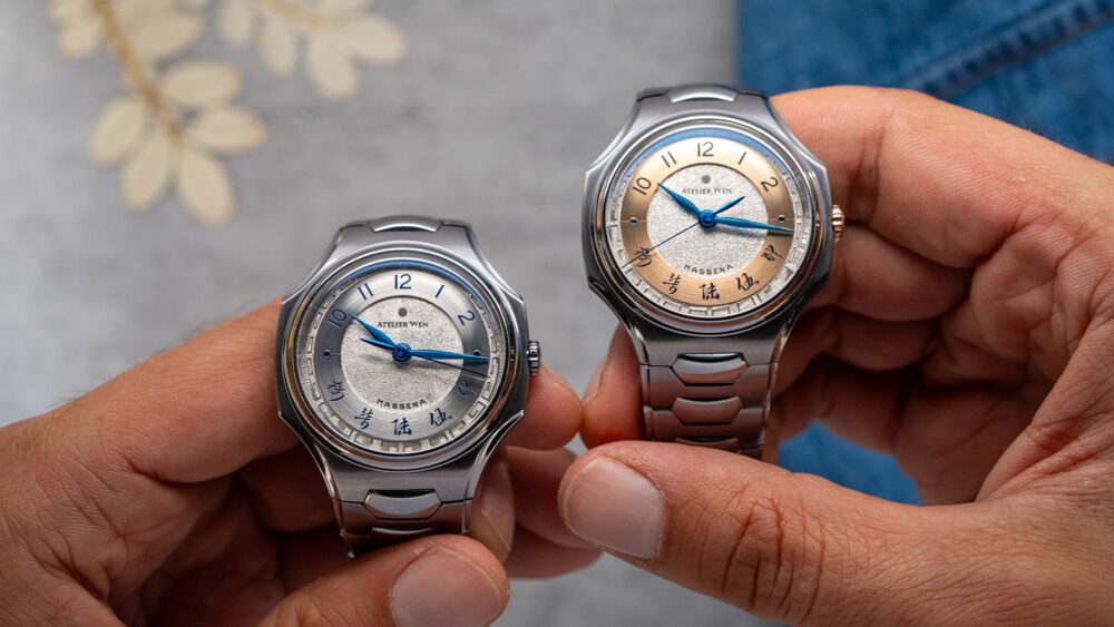 The Atelier Wen x Massena LAB Inflection Shuò pairs tremblage dials with tantalum