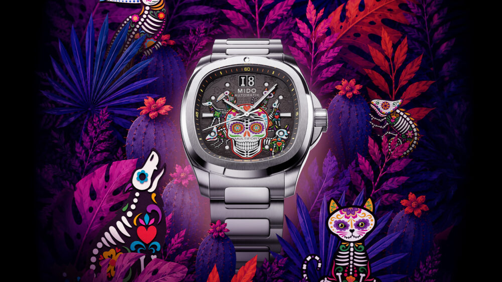 Mido gives the Multifort TV Big Date a Day of the Dead makeover
